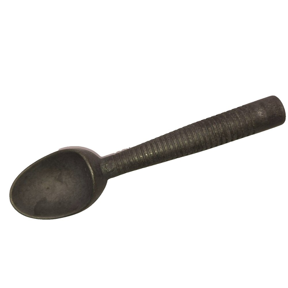 Vintage Taiwan Aluminum Ice Cream Scoop Ribbed Handle MCM Kitchen Utensil